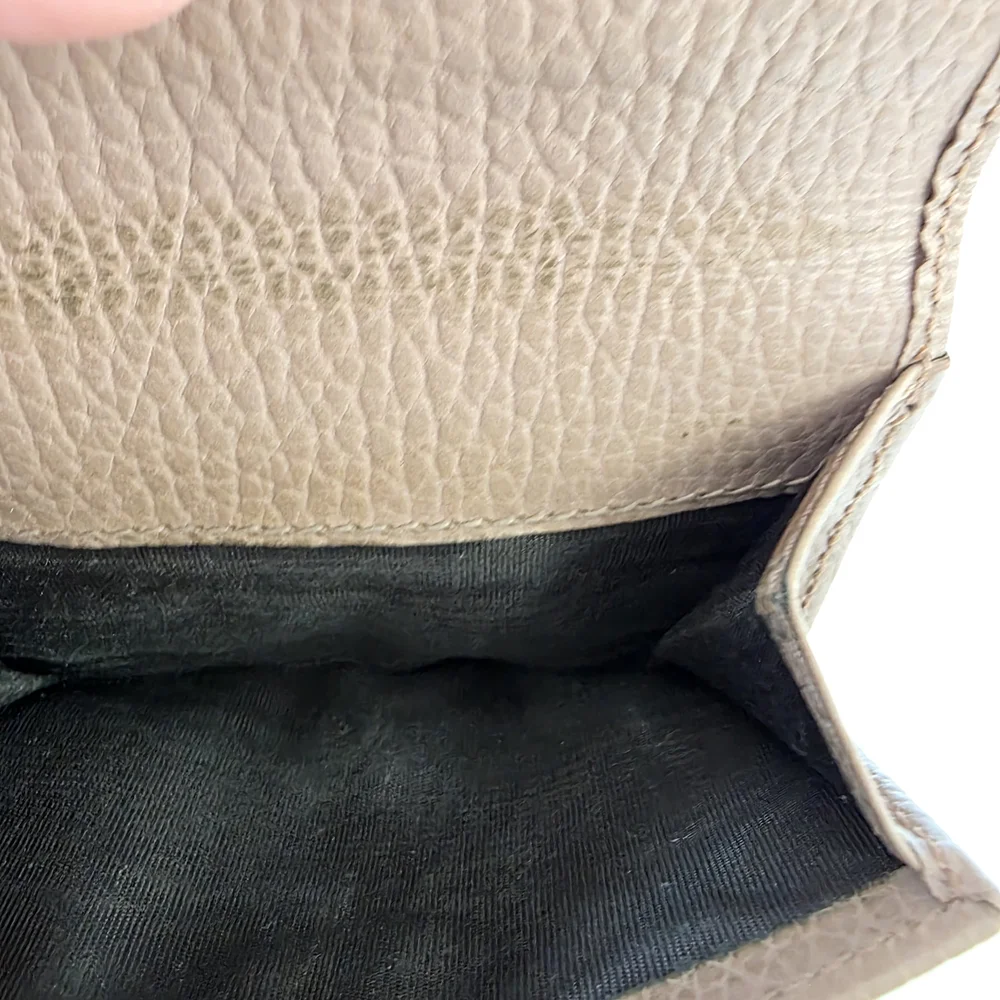 Gucci GG Marmont Small Tri-Fold Wallet Dusty Rose/Taupe + COA - Picture 13 of 13